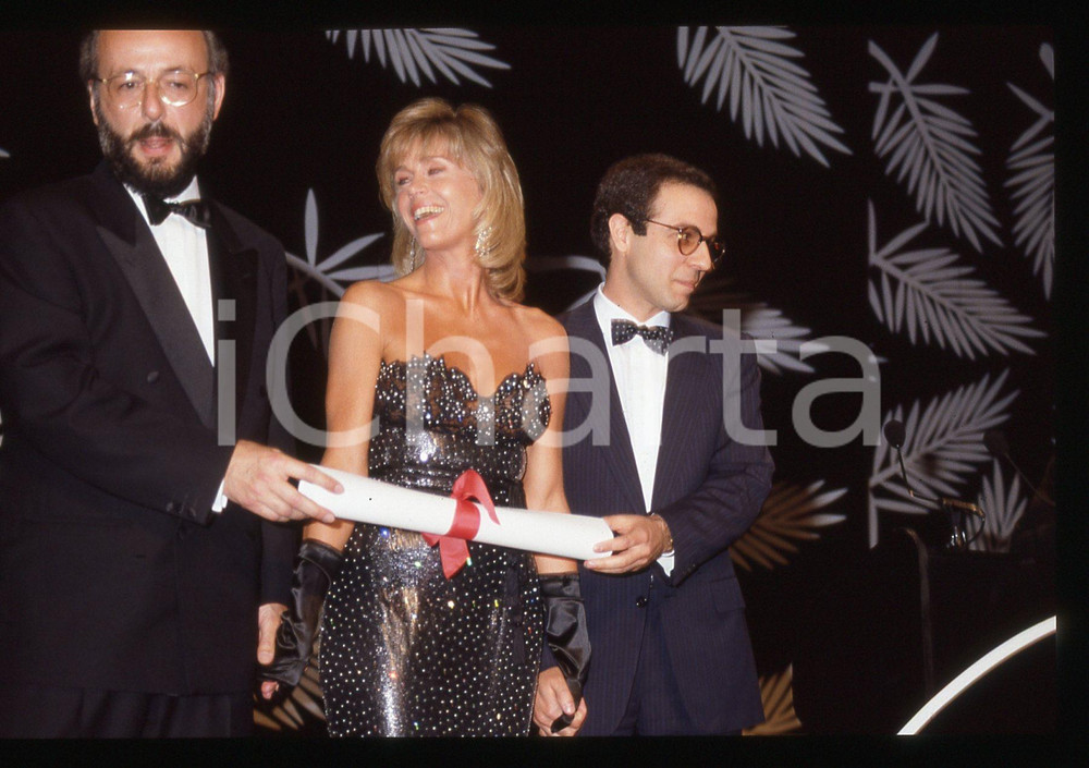 35mm vintage slide*1989 FESTIVAL DI CANNES - Giuseppe TORNATORE Bertrand BLIER 1