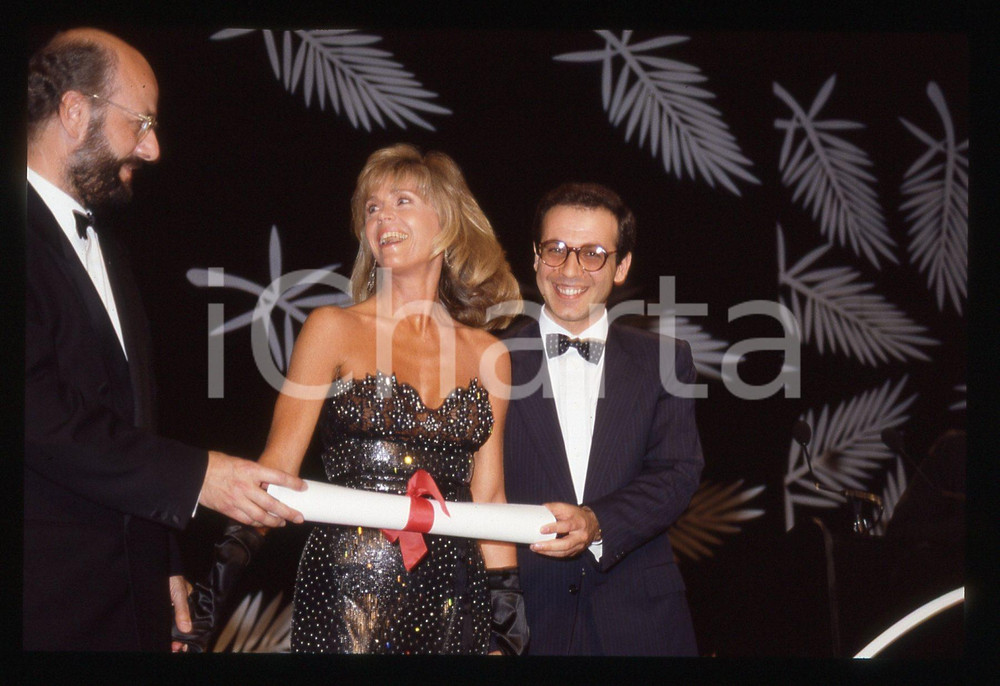 35mm vintage slide*1989 FESTIVAL DI CANNES - Giuseppe TORNATORE Bertrand BLIER 2