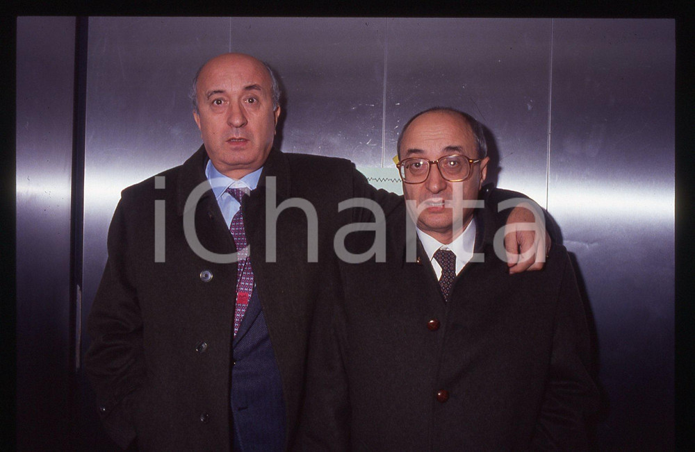 35mm vintage slide* 1989 ca MILANO Enrico DE MITA e Ciriaco DE MITA (2)