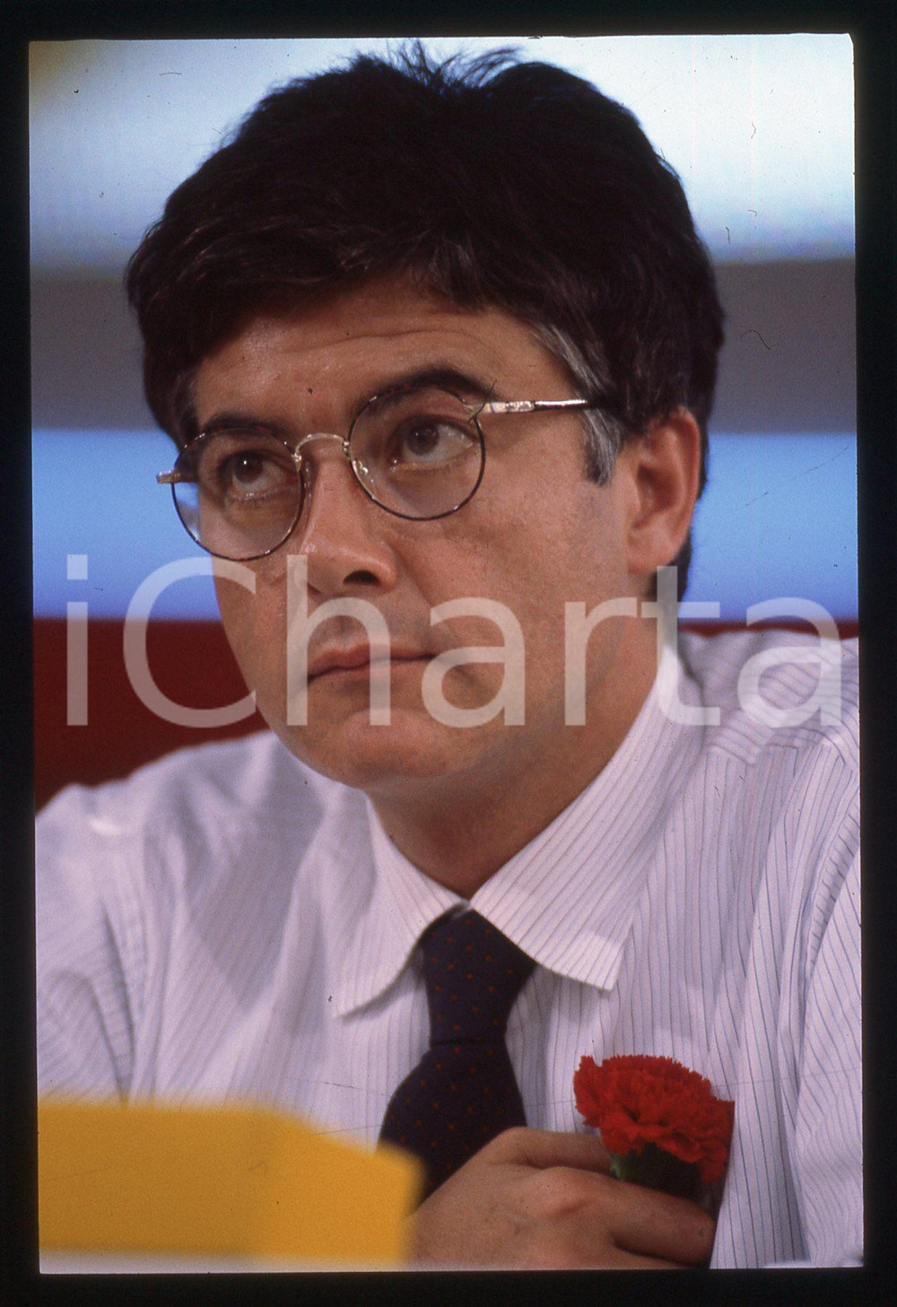 35mm vintage slide* 1989 MILANO Claudio MARTELLI Congresso PSI Ansaldo (1)
