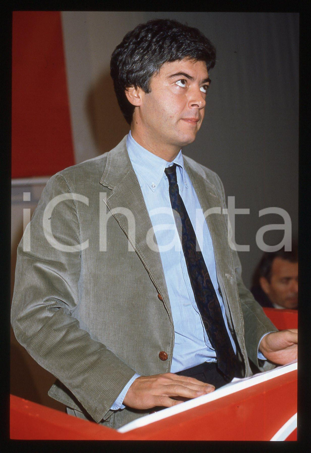 Fotografia d epoca originale 35mm vintage slide 1987 ca Claudio MARTELLI Convegno PSI 3 1