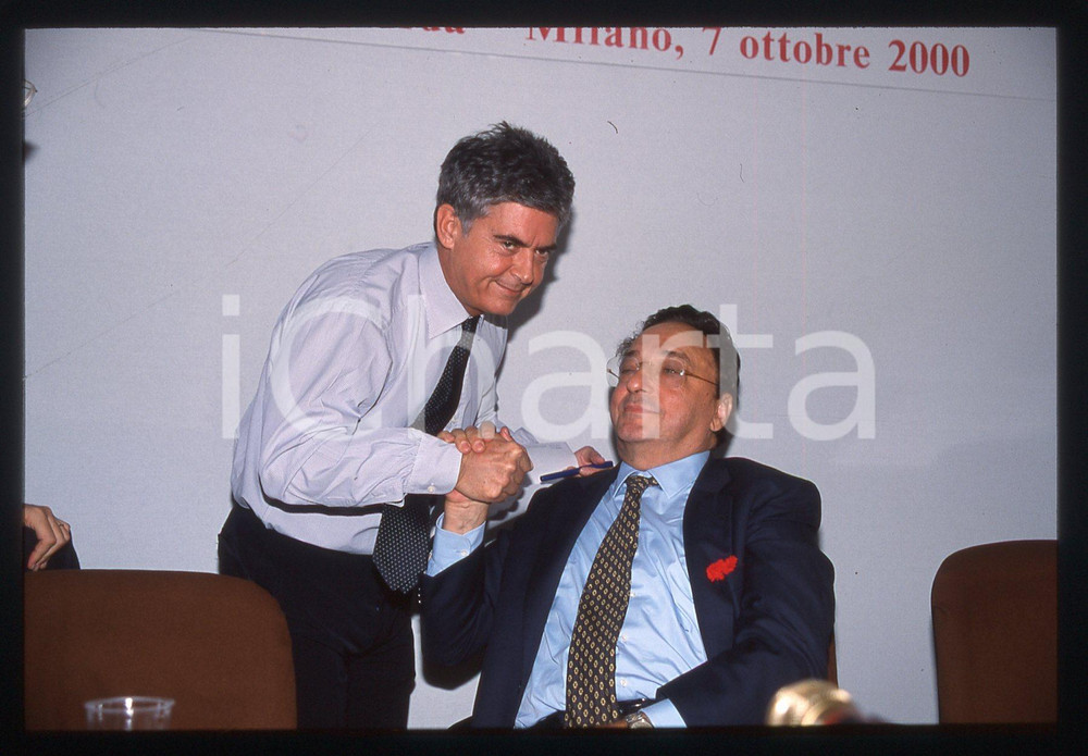 35mm vintage slide* 2000 MILANO Claudio MARTELLI Gianni DE MICHELIS (1)