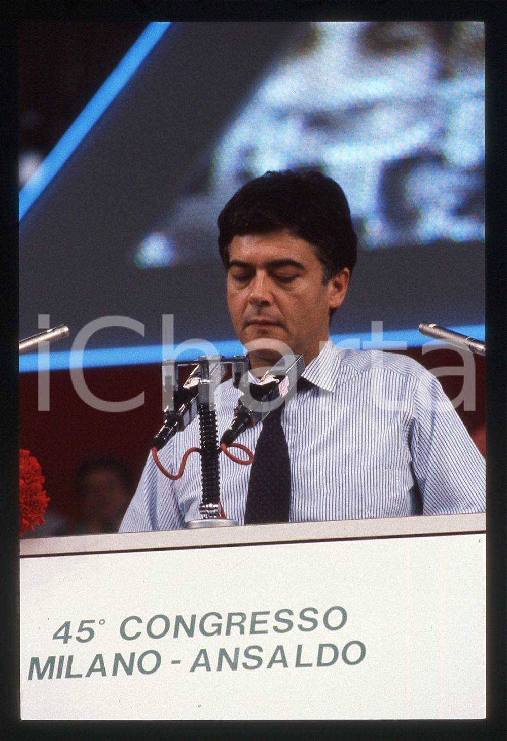 35mm vintage slide* 1989 MILANO Claudio MARTELLI Congresso PSI Ansaldo (15)