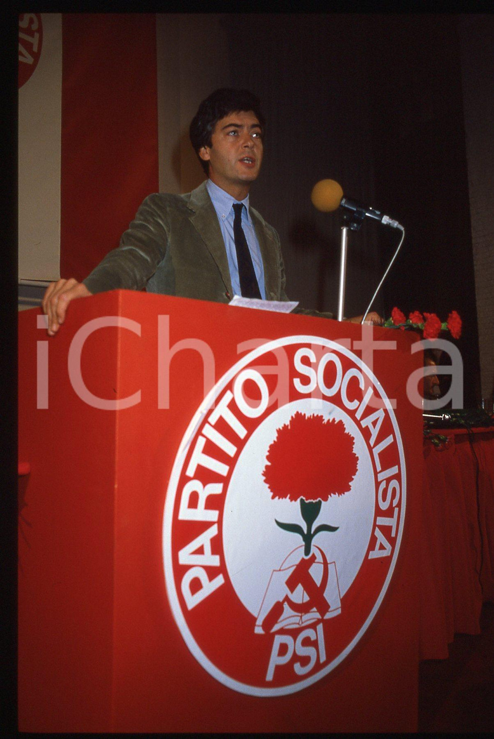 35mm vintage slide* 1987 ca Claudio MARTELLI Convegno PSI (8)