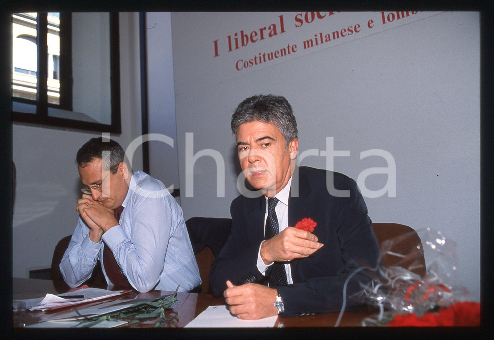 35mm vintage slide* 2000 MILANO Claudio MARTELLI Bobo CRAXI (4)