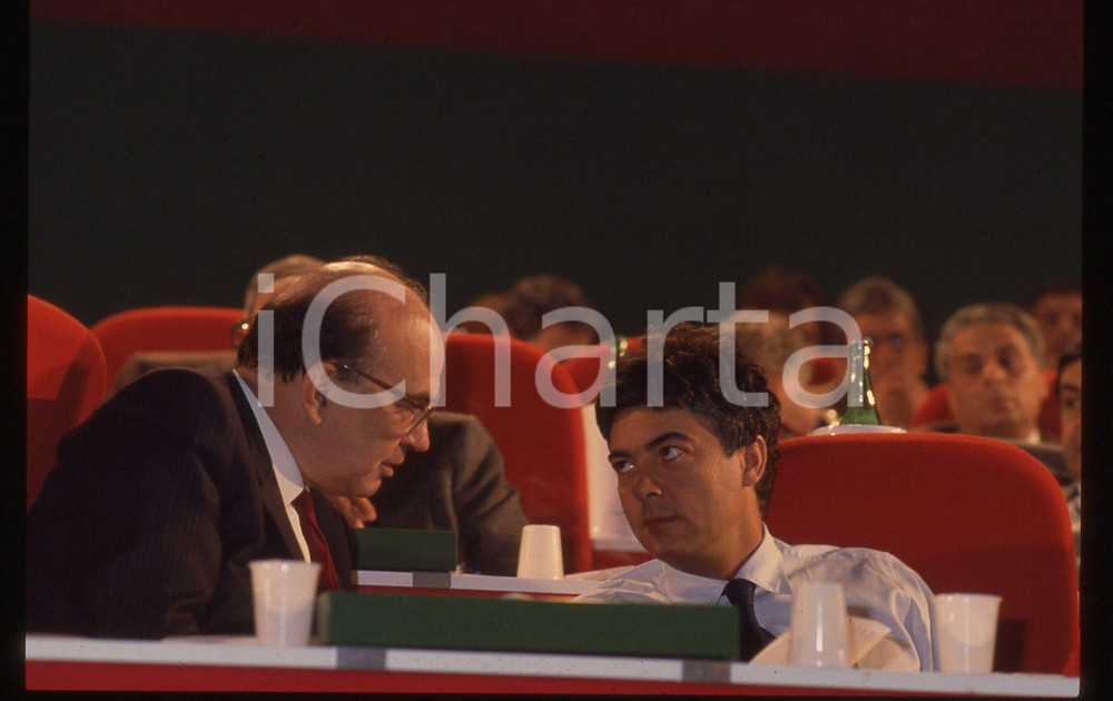 35mm vintage slide* 1987 RIMINI Bettino CRAXI Claudio MARTELLI Congresso PSI (2)