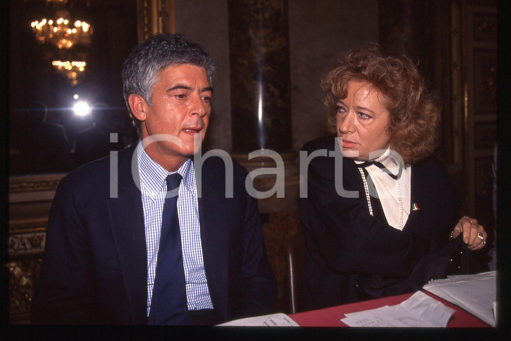 35mm vintage slide* 2000 ca MILANO Claudio MARTELLI Cristiana MUSCARDINI (1)