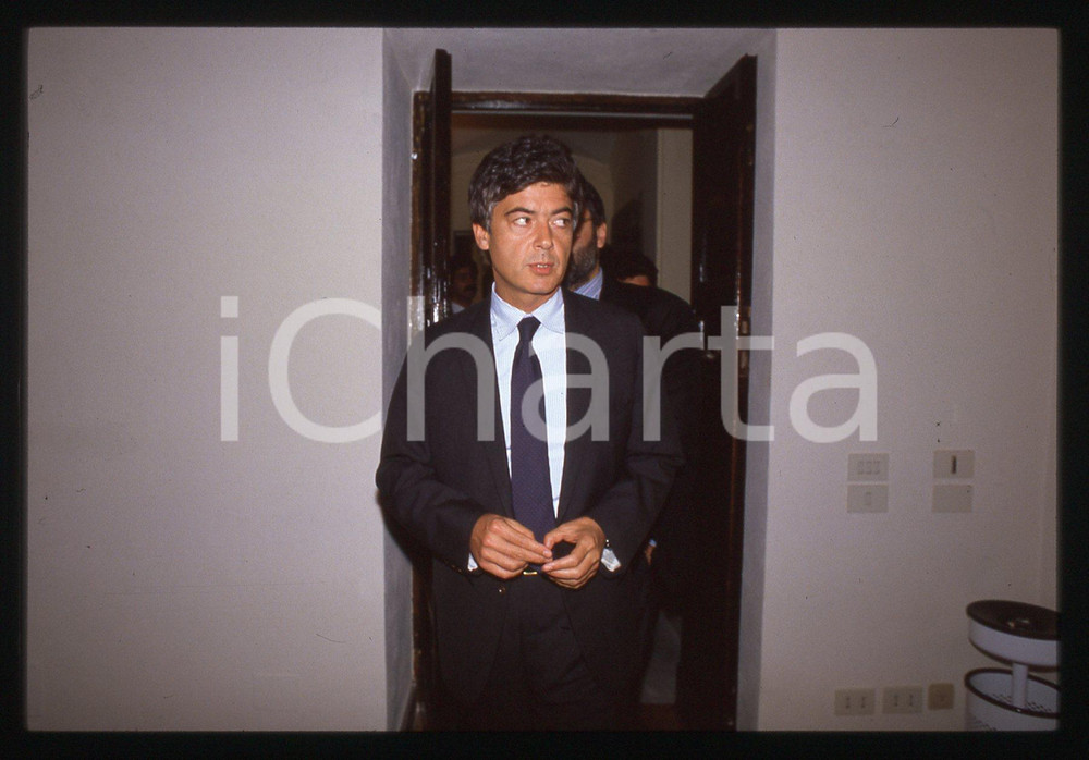 Fotografia d epoca originale 35mm vintage slide 1991 ca ROMA Claudio MARTELLI Palazzo Chigi 5 1