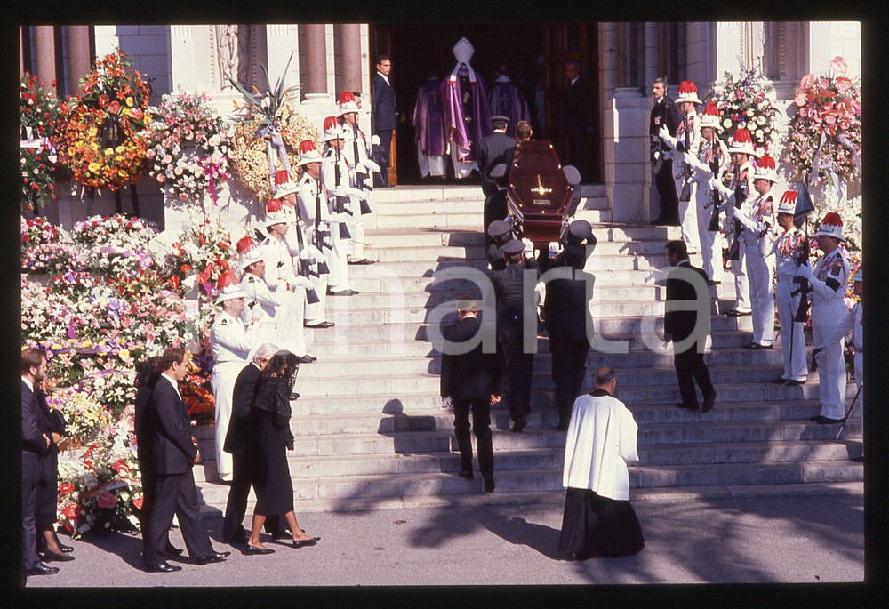 35mm vintage slide* 1990 PRINCIPATO DI MONACO Funerali di Stefano CASIRAGHI (2)