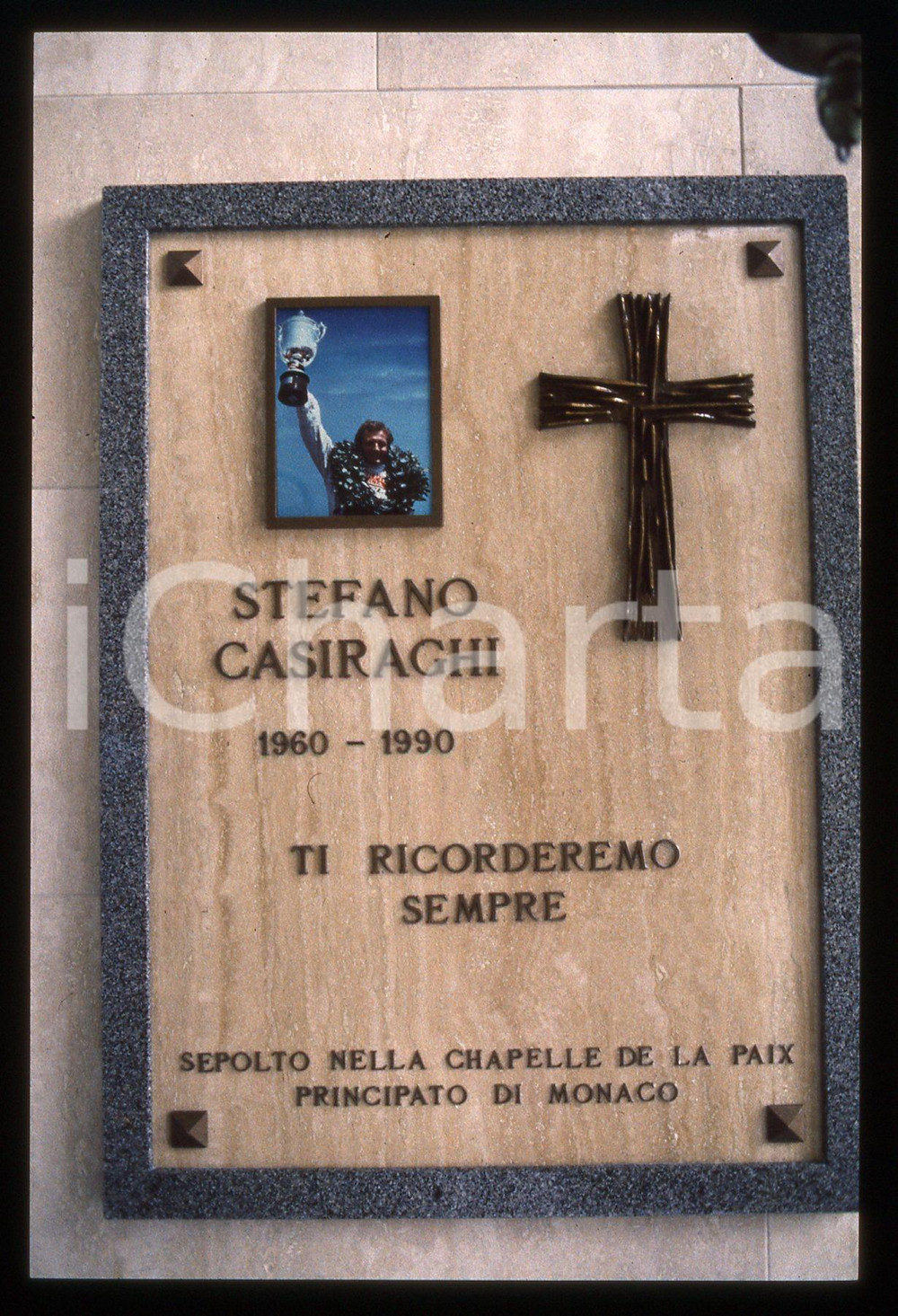 Fotografia d epoca originale 35mm vintage slide 1990 FINO MORNASCO Tomba CASIRAGHI Lapide Stefano 4 1