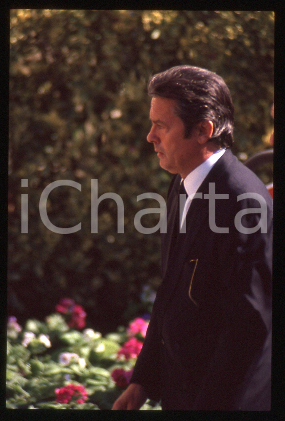 35mm vintage slide* 1990 PRINCIPATO DI MONACO Alain DELON Funerali CASIRAGHI (6)