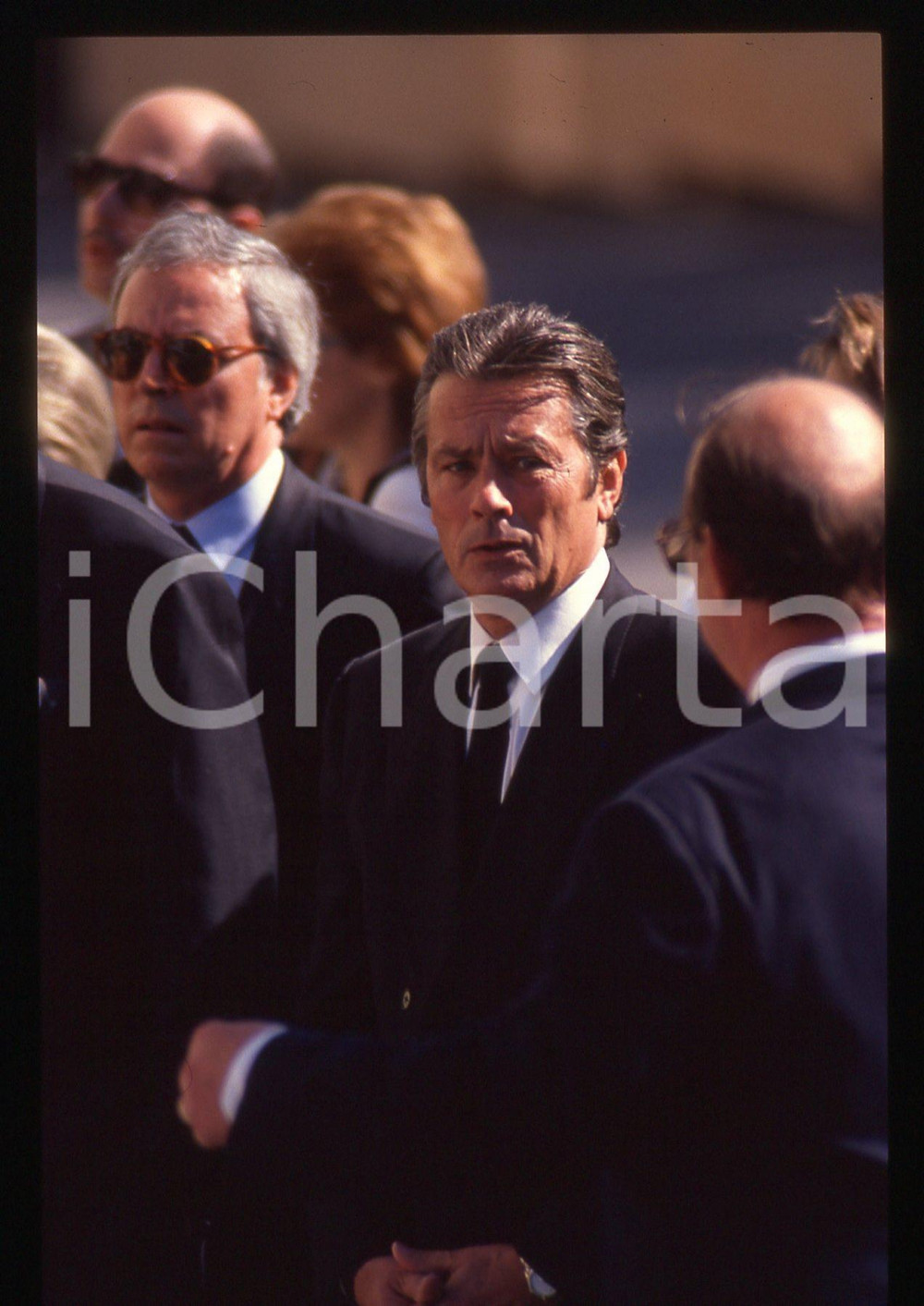 35mm vintage slide* 1990 PRINCIPATO DI MONACO Alain DELON Funerali CASIRAGHI (7)