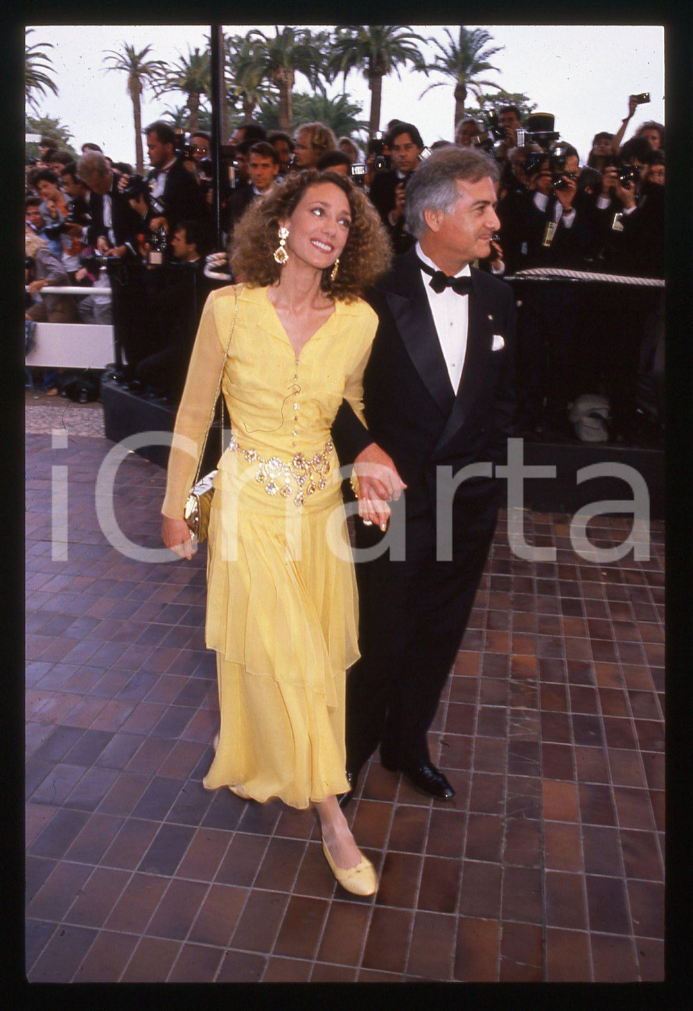 35mm vintage slide* 1989 CANNES Marisa BERENSON Jean-Claude BRIALY (4)