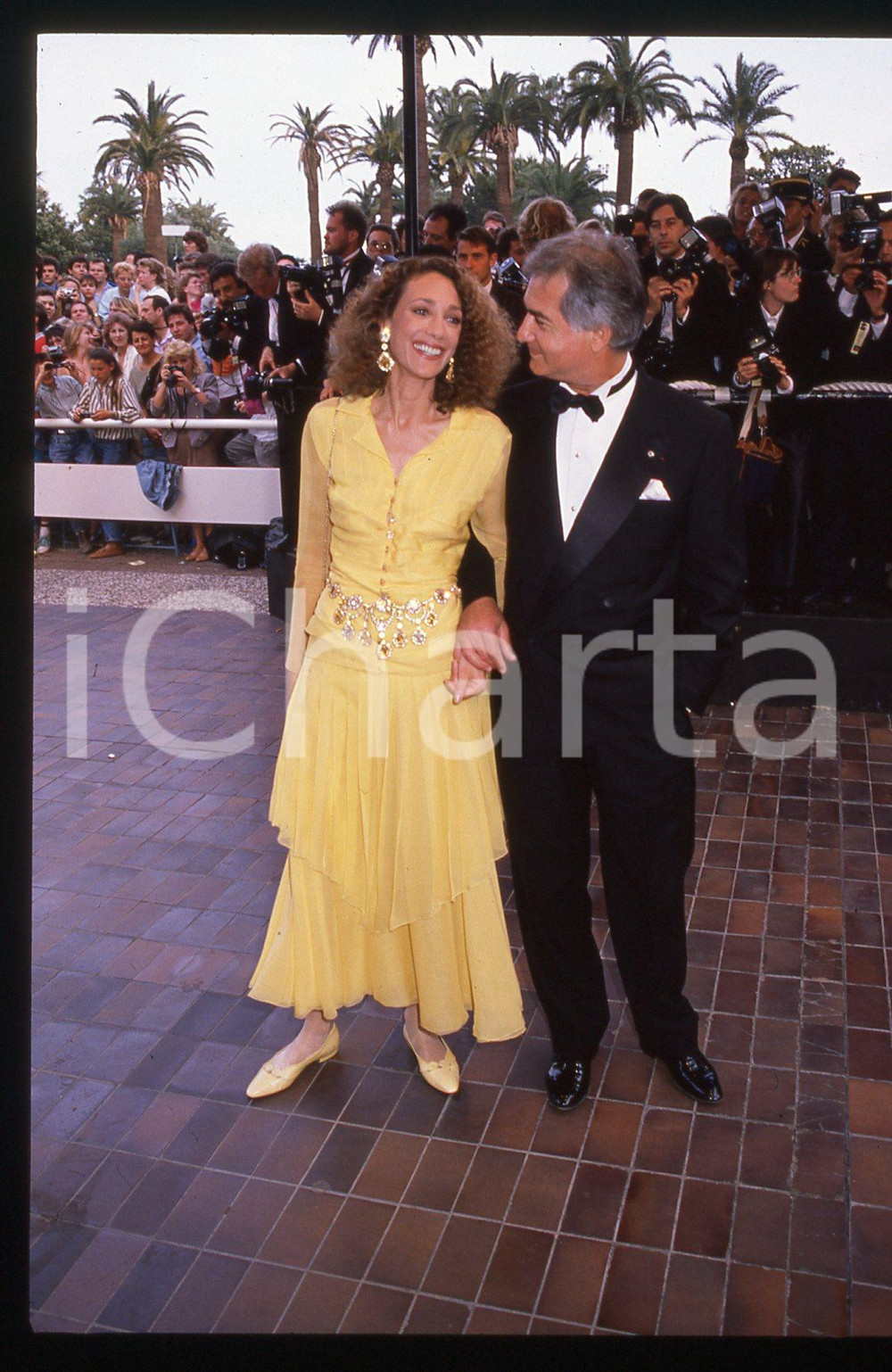 35mm vintage slide* 1989 CANNES Marisa BERENSON Jean-Claude BRIALY (5)