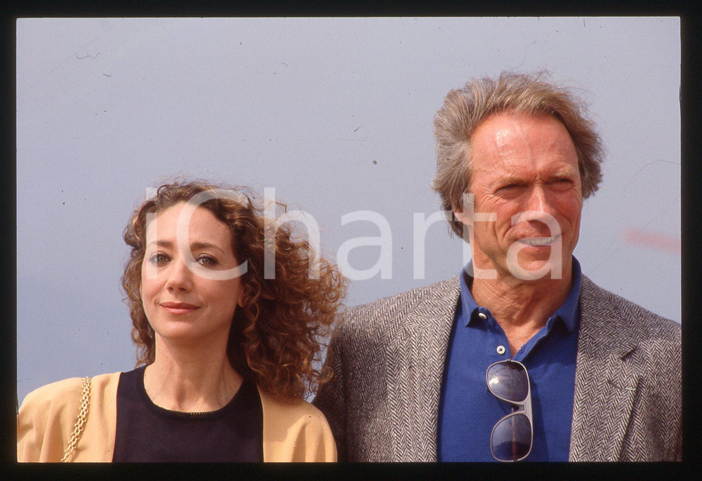 35mm vintage slide* 1990 CANNES Clint EASTWOOD Marisa BERENSON (2)
