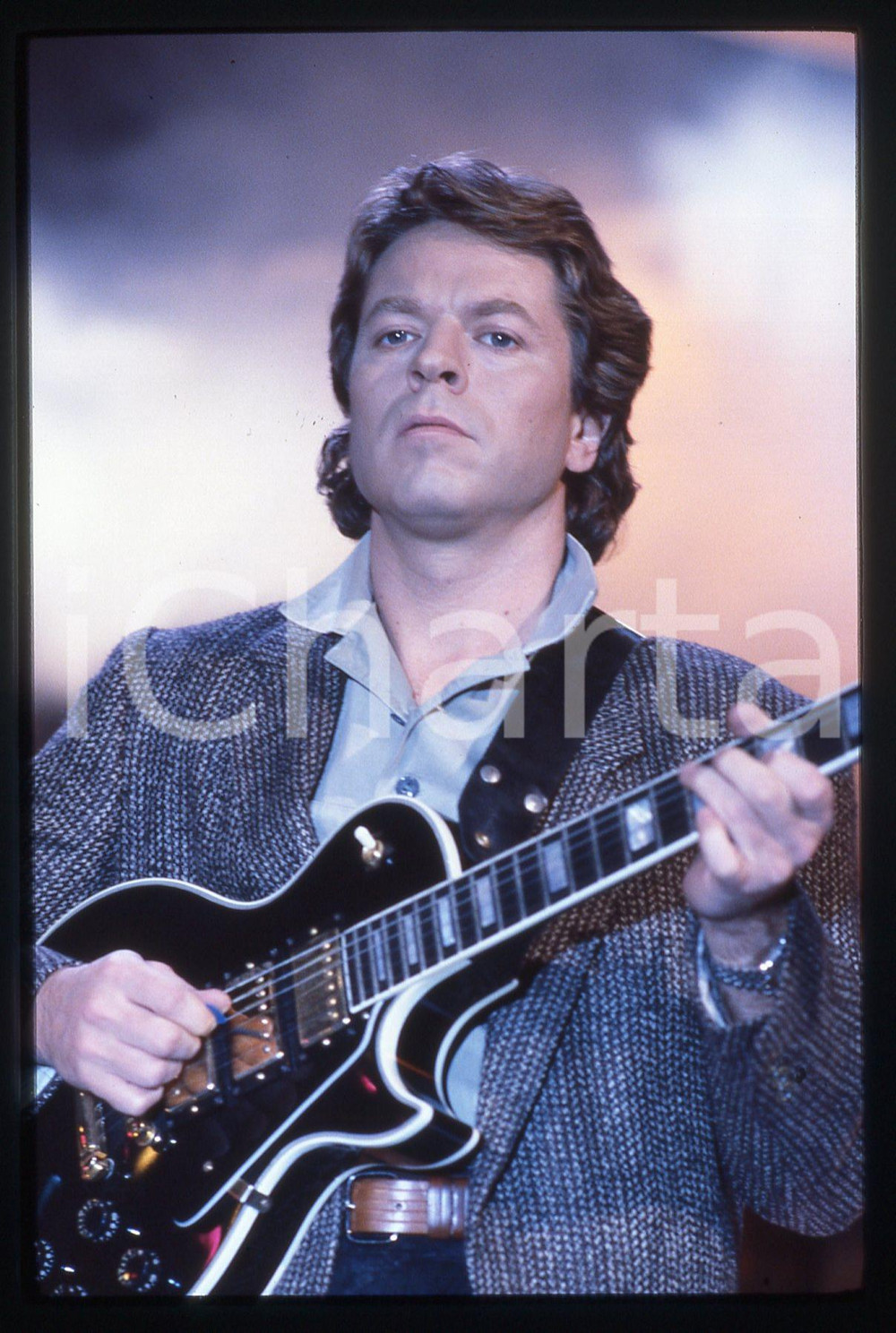 35mm vintage slide* 1982 RAI 1 DISCORING Robert PALMER Ritratto del cantante 9