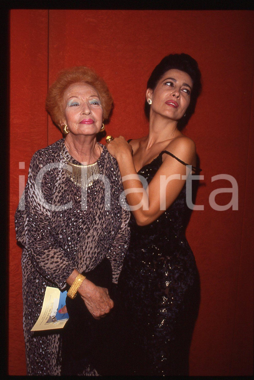 35mm vintage slide* 1991 ITALIA SPETTACOLO Doris DURANTI con Elide MELLI (1)