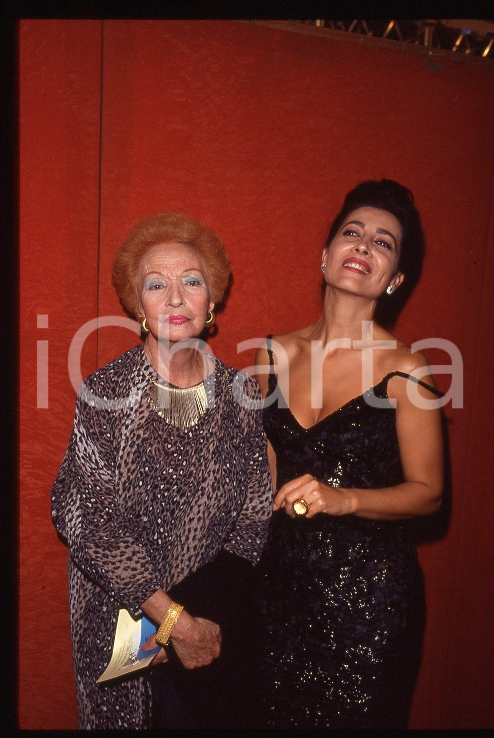 35mm vintage slide* 1991 ITALIA SPETTACOLO Doris DURANTI con Elide MELLI (2)