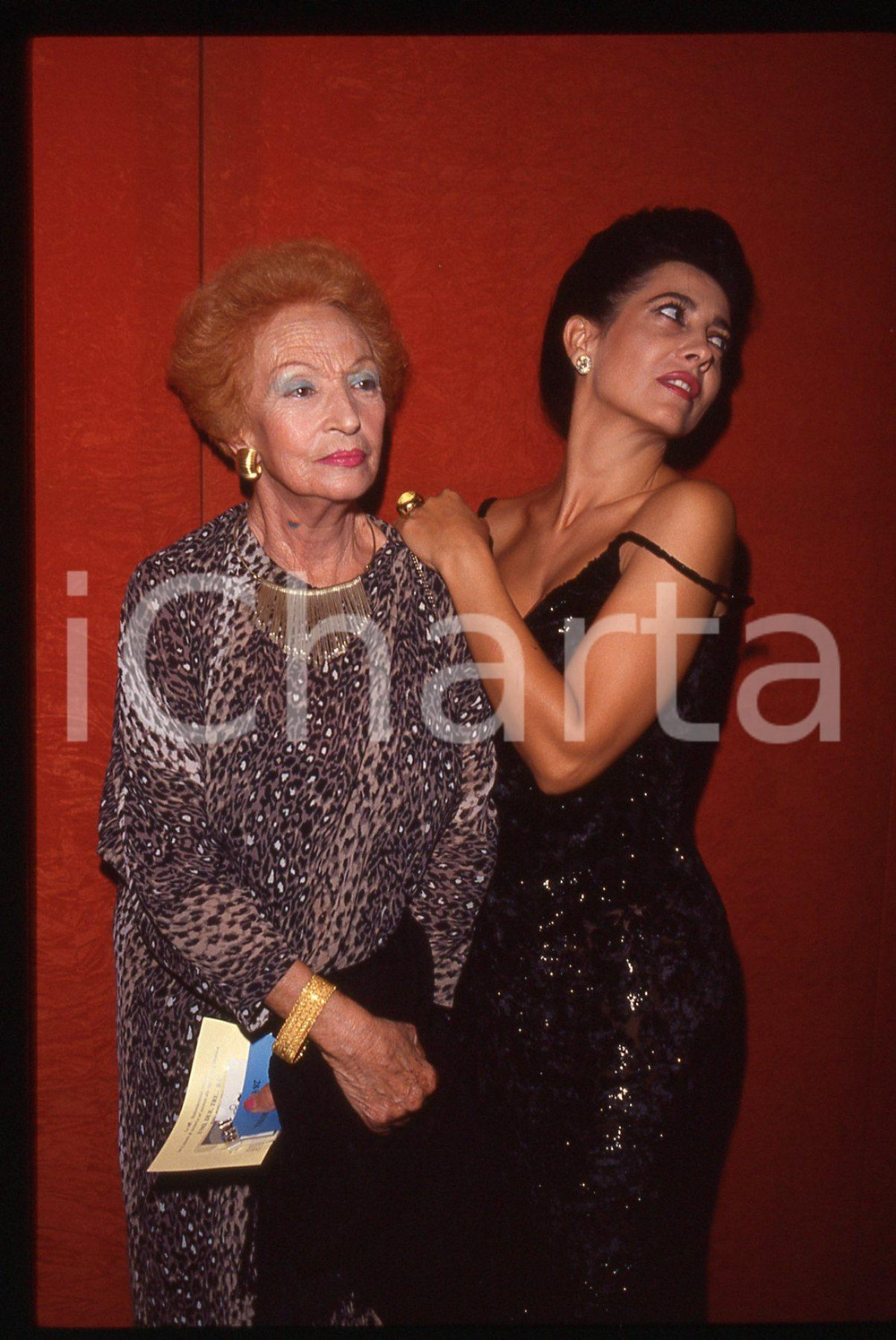 35mm vintage slide* 1991 ITALIA SPETTACOLO Doris DURANTI con Elide MELLI (3)
