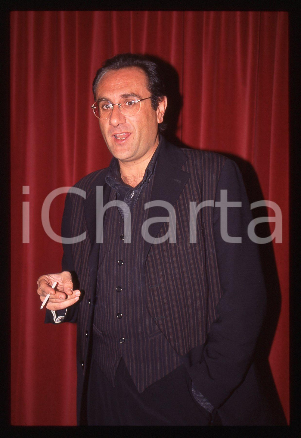 35mm vintage slide* 1997 MILANO Gino RIVIECCIO al Teatro Manzoni Ritratto (7)