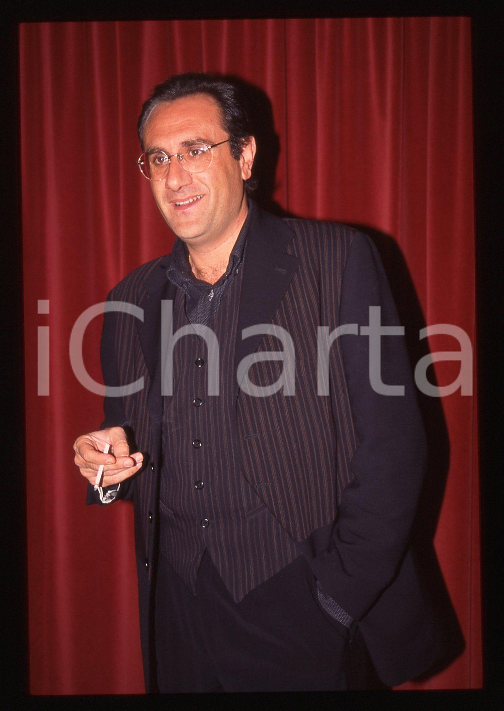 35mm vintage slide* 1997 MILANO Gino RIVIECCIO al Teatro Manzoni Ritratto (8)