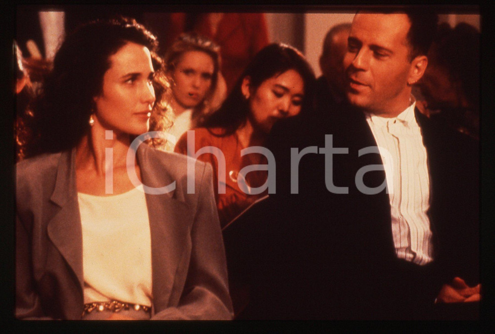 35mm vintage slide* 1991 HUDSON HAWK Bruce WILLIS Andie MACDOWELL Scena film 2
