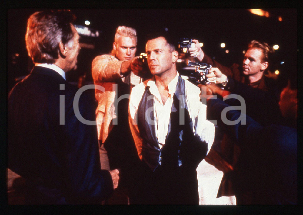 35mm vintage slide* 1991 HUDSON HAWK Bruce WILLIS in una scena del film (9)