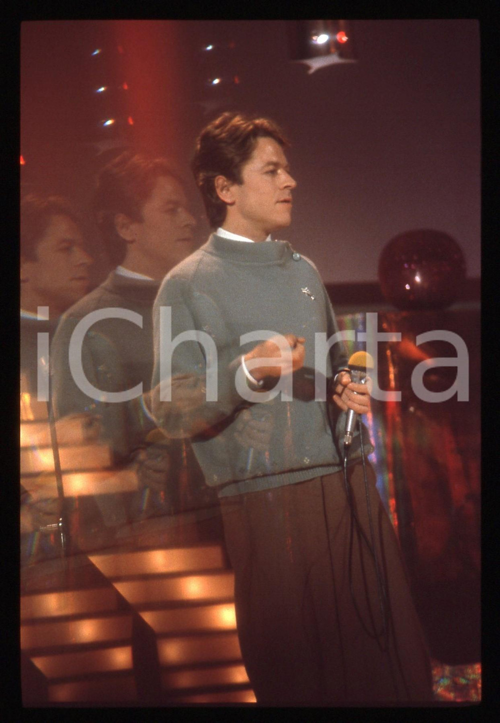 35mm vintage slide* 1981 SANREMO Robert PALMER - Diapositiva con effetto ottico