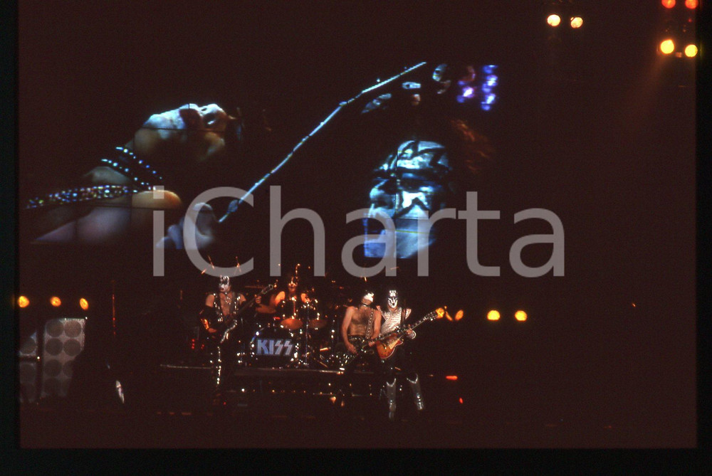 35mm vintage slide* 1999 FORUM ASSAGO KISS Gene SIMMONS Paul STANLEY Ace FREHLEY