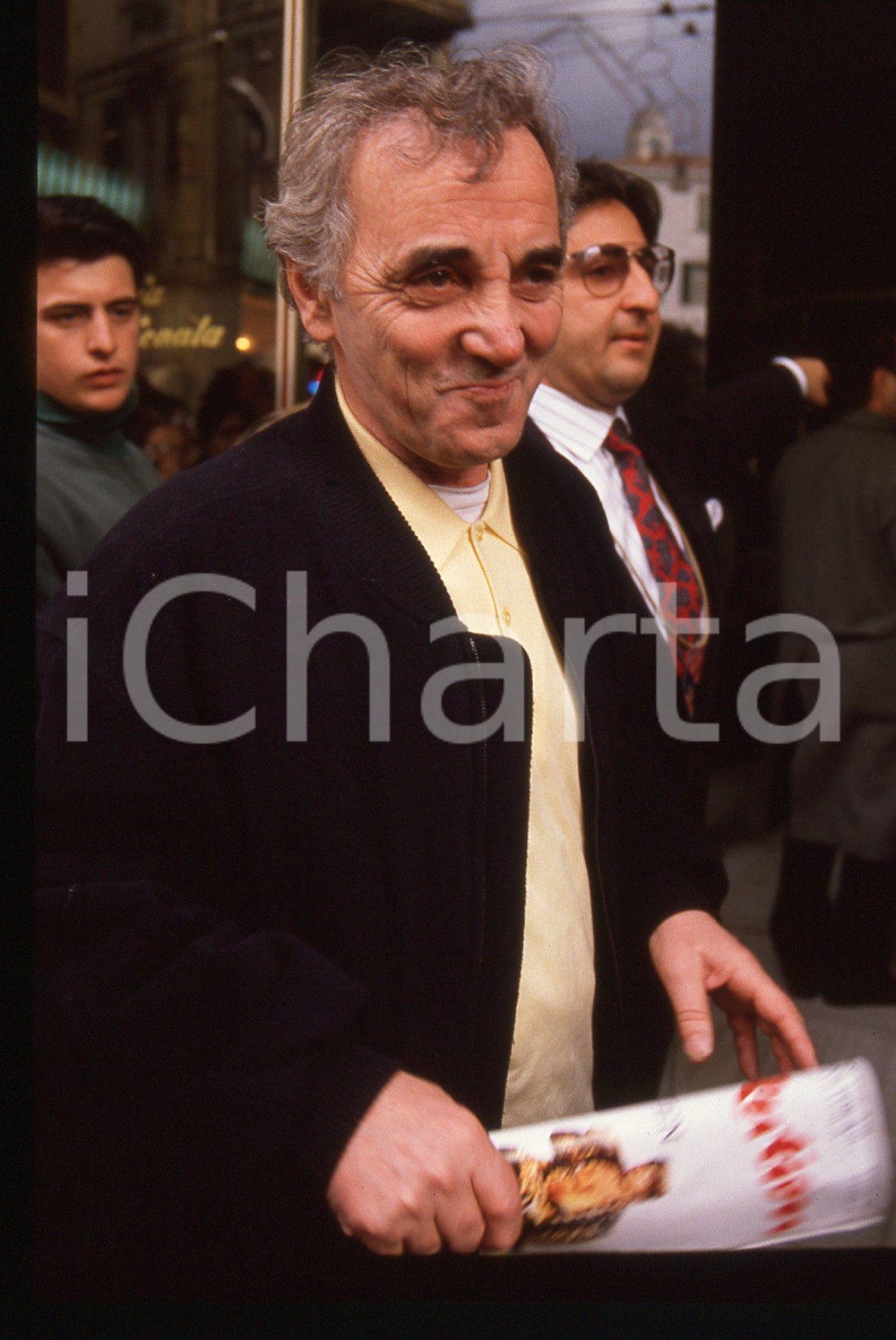35mm vintage slide* 1989 FESTIVAL DI SANREMO Charles AZNAVOUR Ritratto (1)