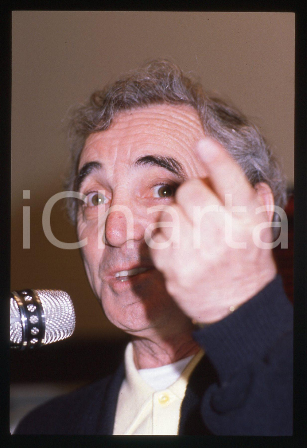 35mm vintage slide* 1989 FESTIVAL DI SANREMO Charles AZNAVOUR Ritratto (8)