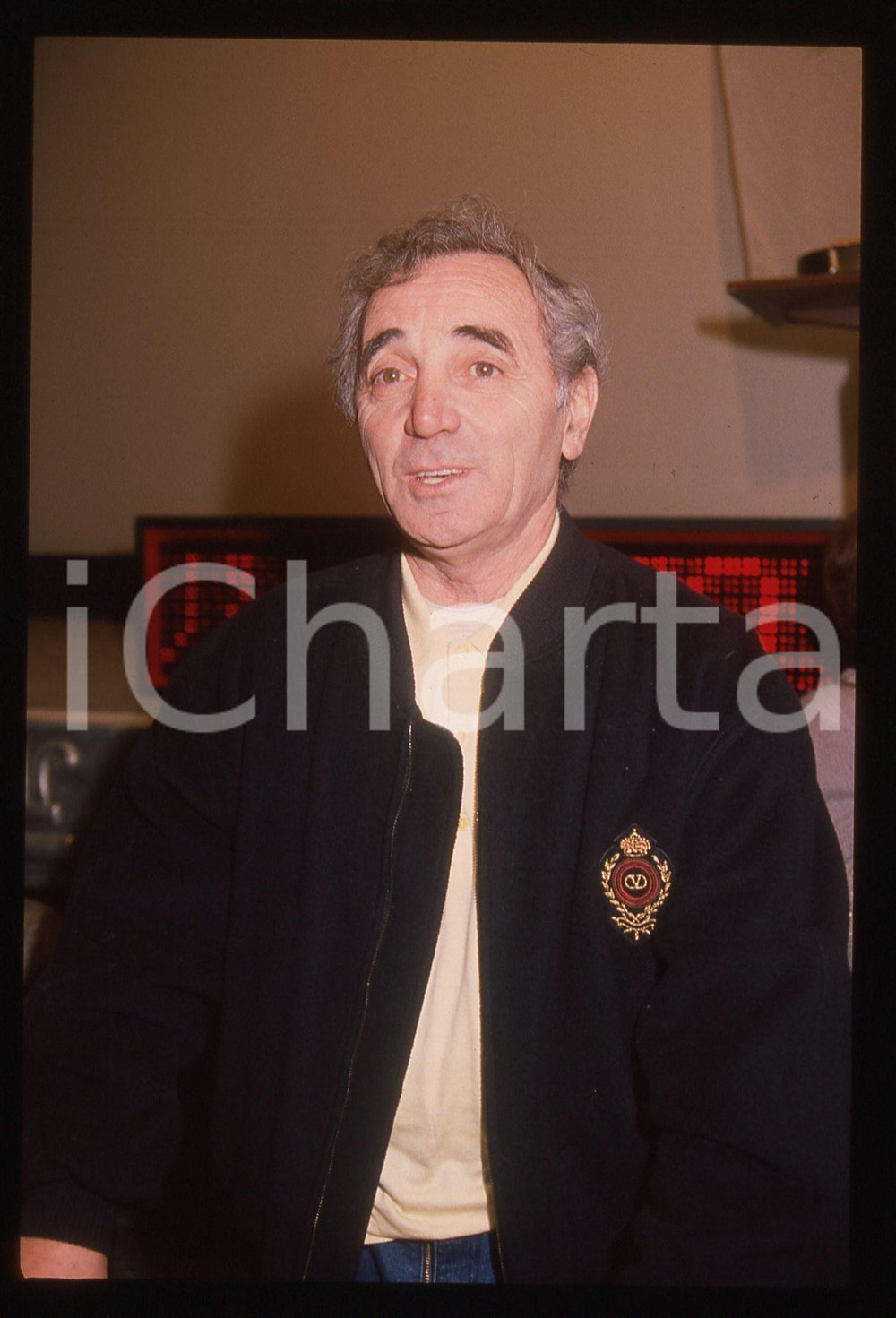 35mm vintage slide* 1989 FESTIVAL DI SANREMO Charles AZNAVOUR Ritratto (13)
