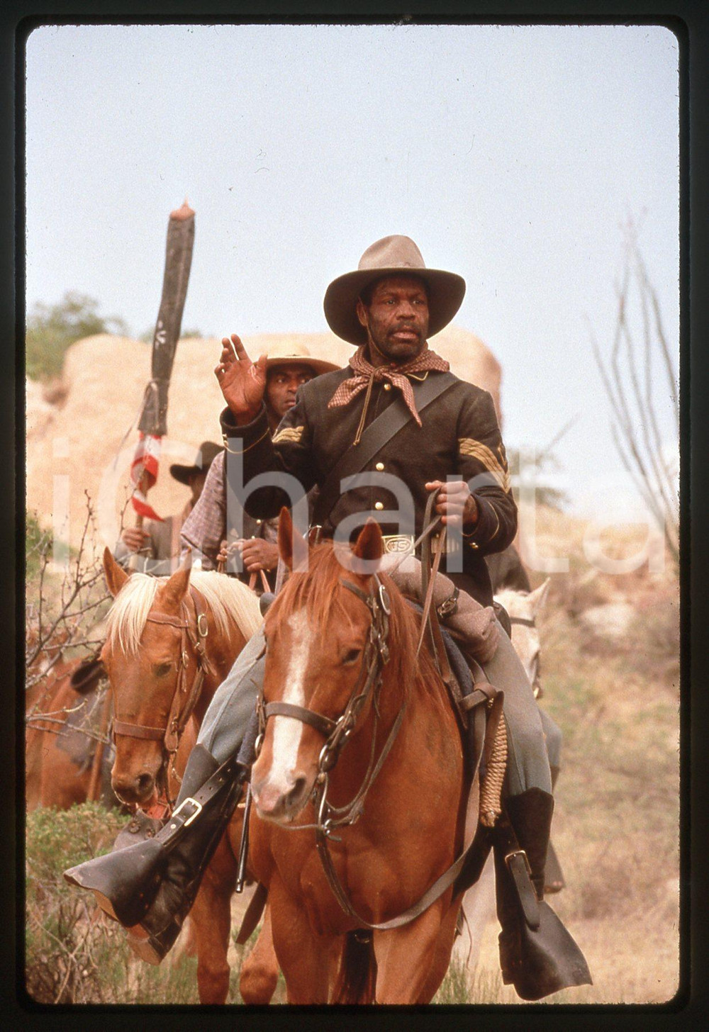 35mm vintage slide* 1997 BUFFALO SOLDIERS Danny GLOVER Carl LUMBLY nel film 2