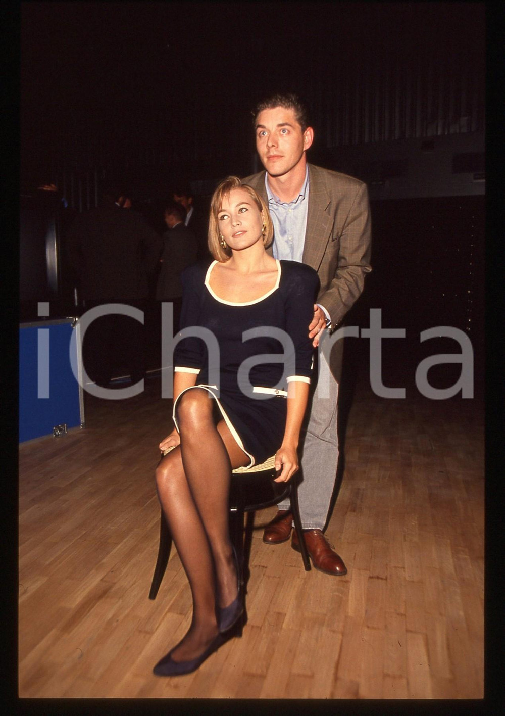 35mm vintage slide* 1991 MILANO RAI Paolo DINI Francesca CALLIGARO Ritratto (5)