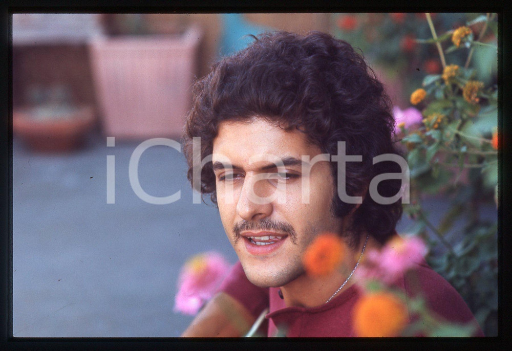 35mm vintage slide* 1980ca ITALIA COSTUME Tito SCHIPA JR Ritratto cantautore 5