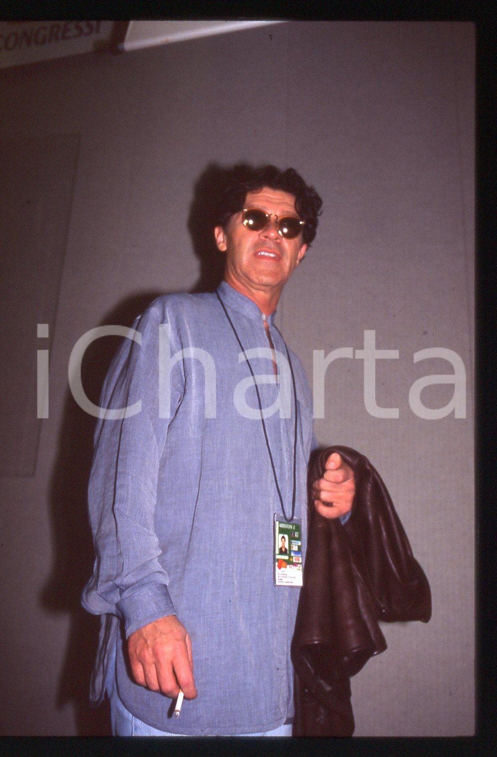 35mm vintage slide* 1995 SANREMO Robbie ROBERTSON Ritratto del musicista (2)