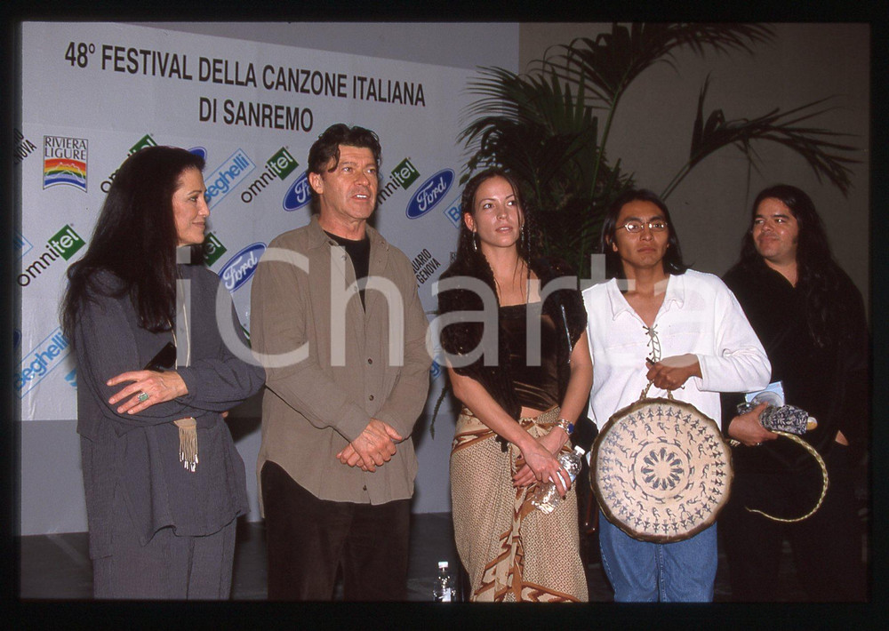 35mm vintage slide* 1995 SANREMO Robbie ROBERTSON Rita COOLIDGE Ritratto (12)