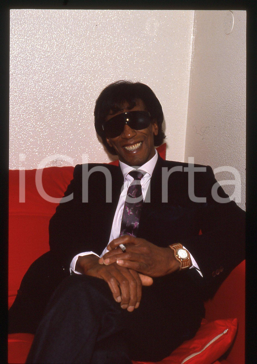 35mm vintage slide* 1985ca ITALIA COSTUME Rocky ROBERTS Ritratto del cantante 4