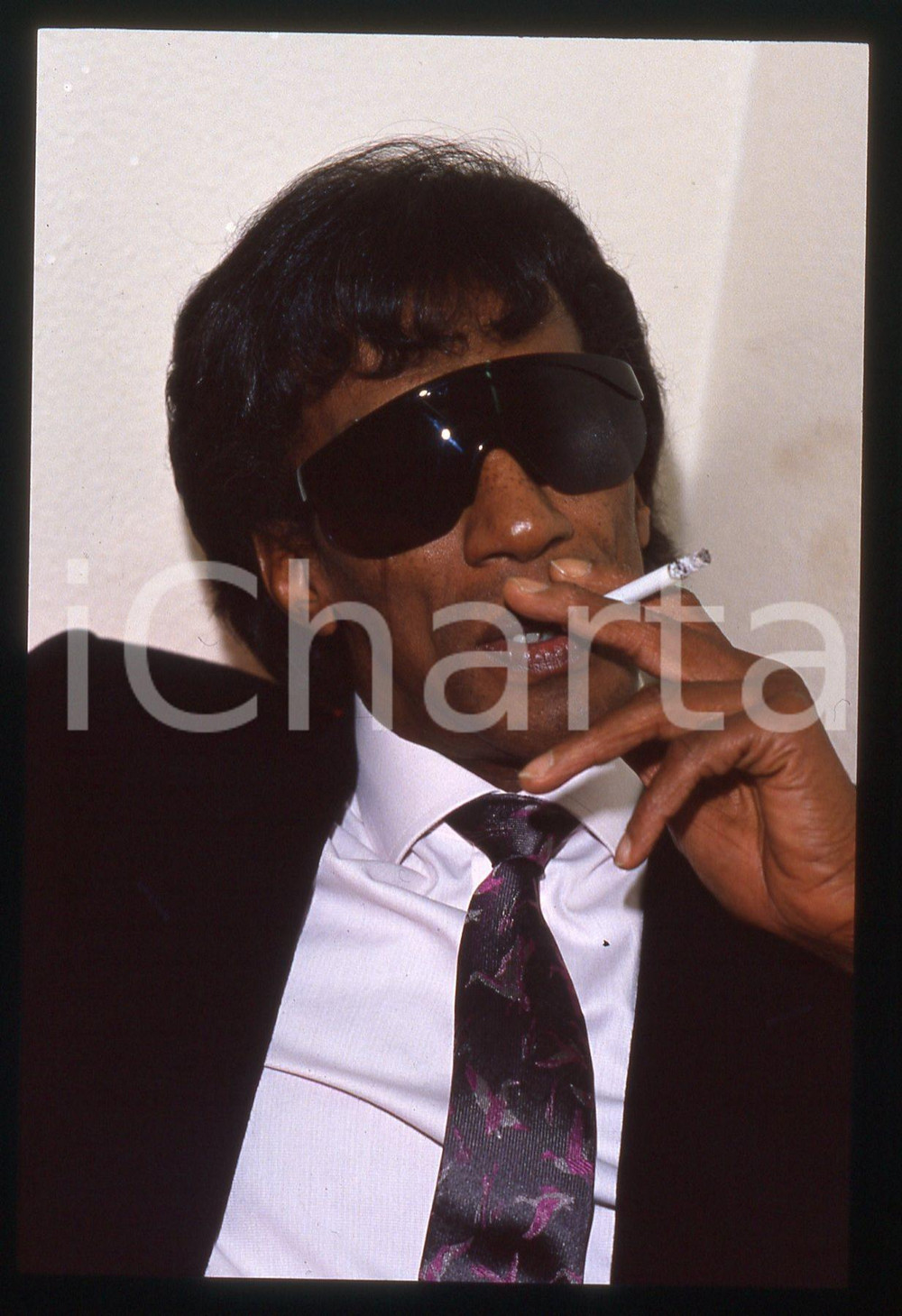 35mm vintage slide* 1985ca ITALIA COSTUME Rocky ROBERTS Ritratto del cantante 15