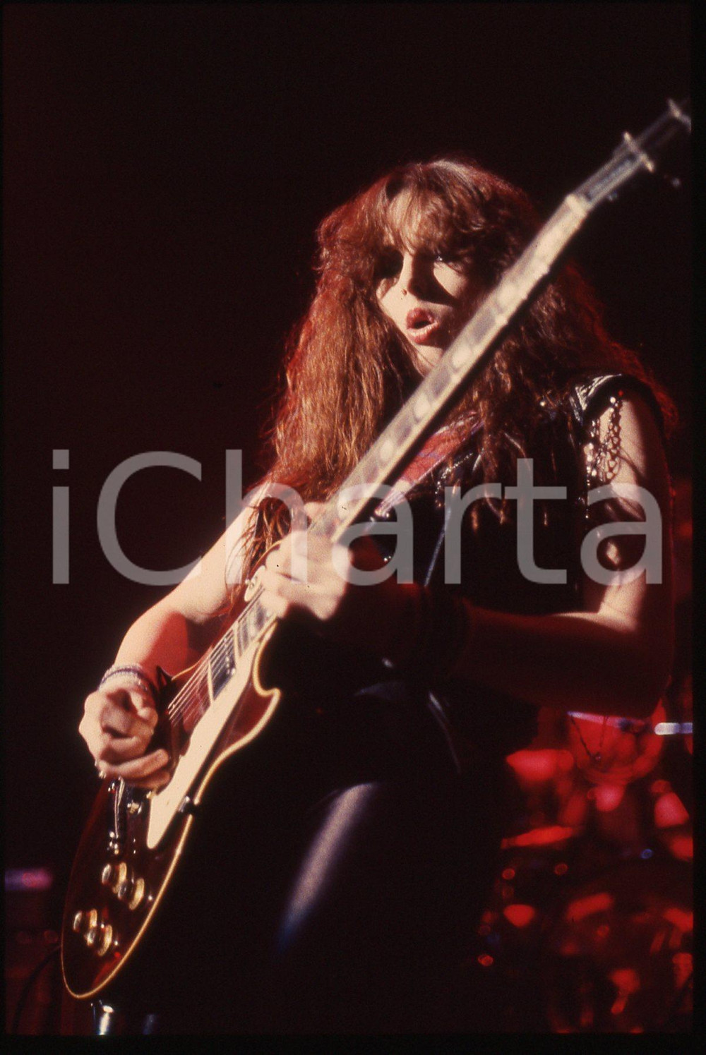 35mm vintage slide* 1985ca MUSICA Jody TURNER delle ROCK GODDESS in concerto 2