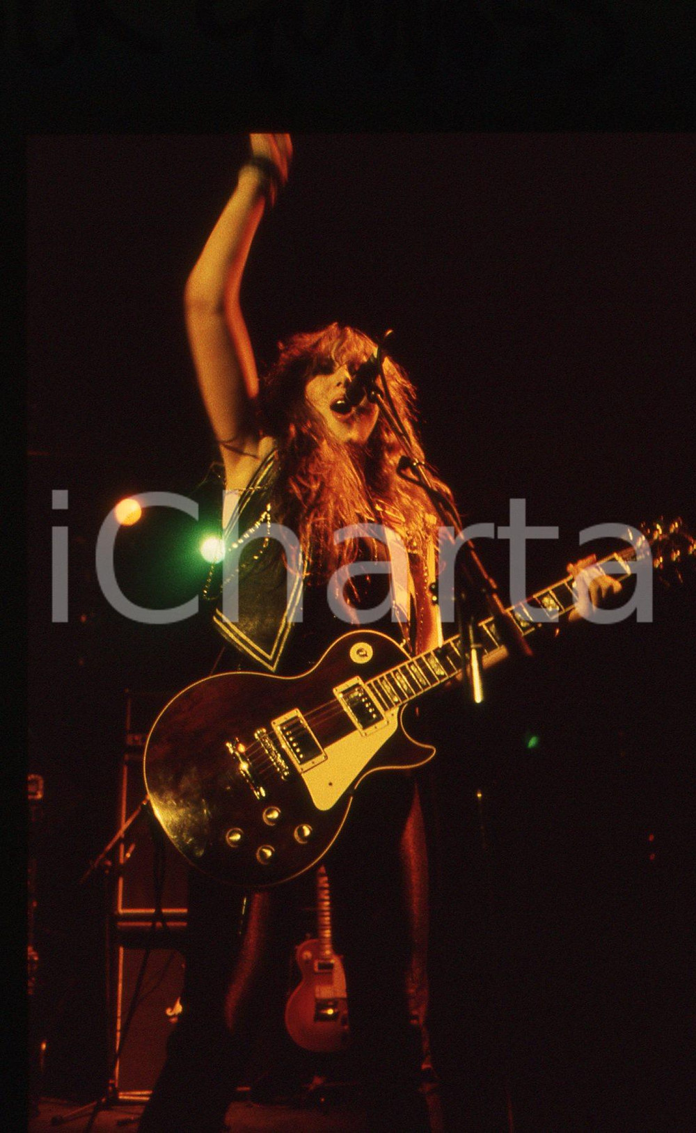 35mm vintage slide* 1985ca MUSICA Jody TURNER delle ROCK GODDESS in concerto 3