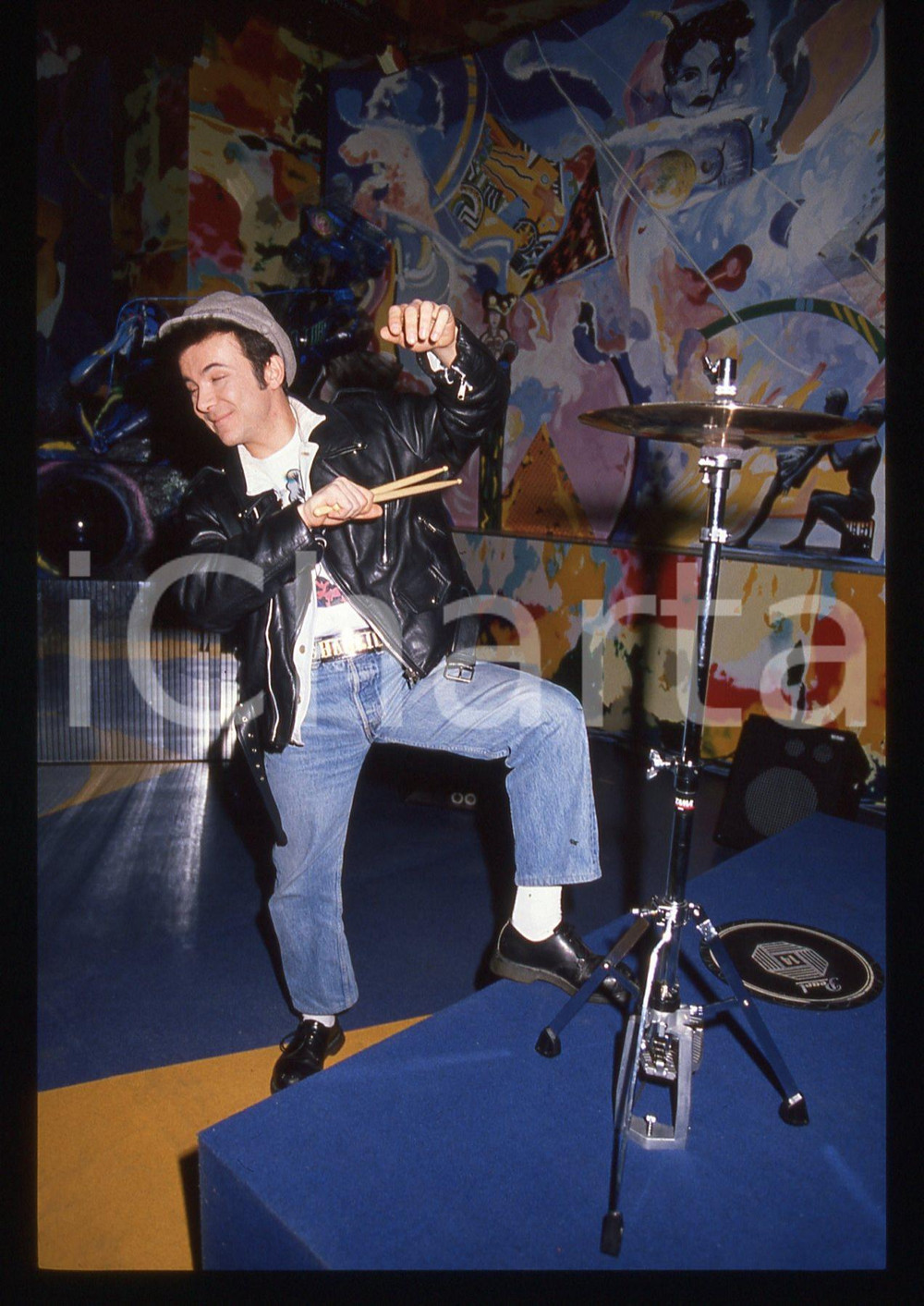 35mm vintage slide* 1988 RAI 1 DISCORING Charlie MARCHINO "CHARLIE" Ritratto 14