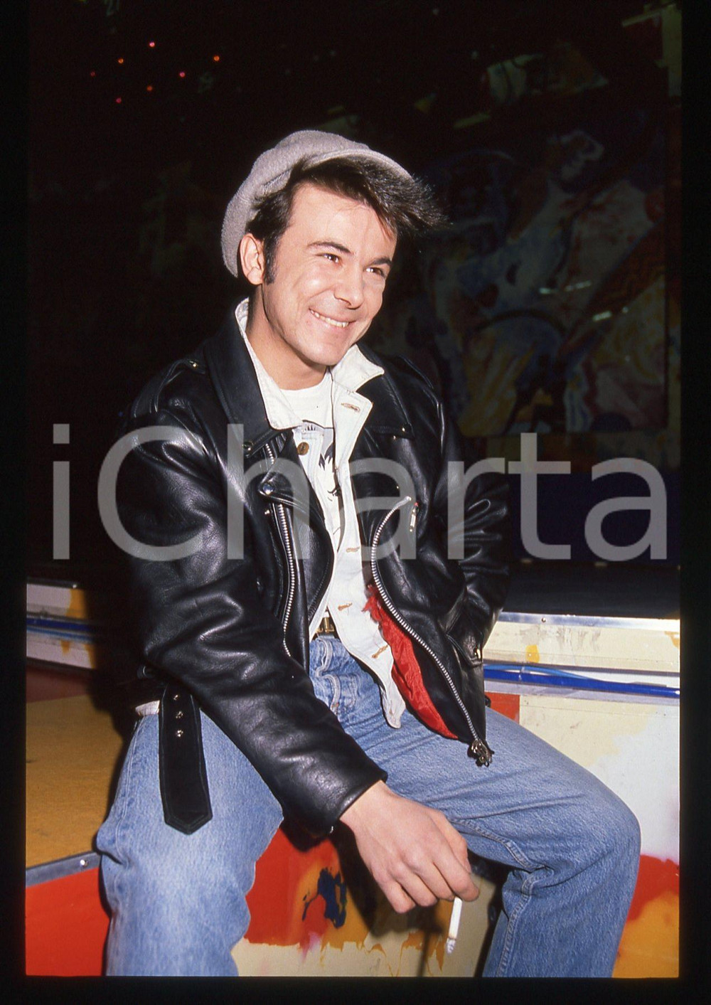 35mm vintage slide* 1988 RAI 1 DISCORING Charlie MARCHINO "CHARLIE" Ritratto (17)