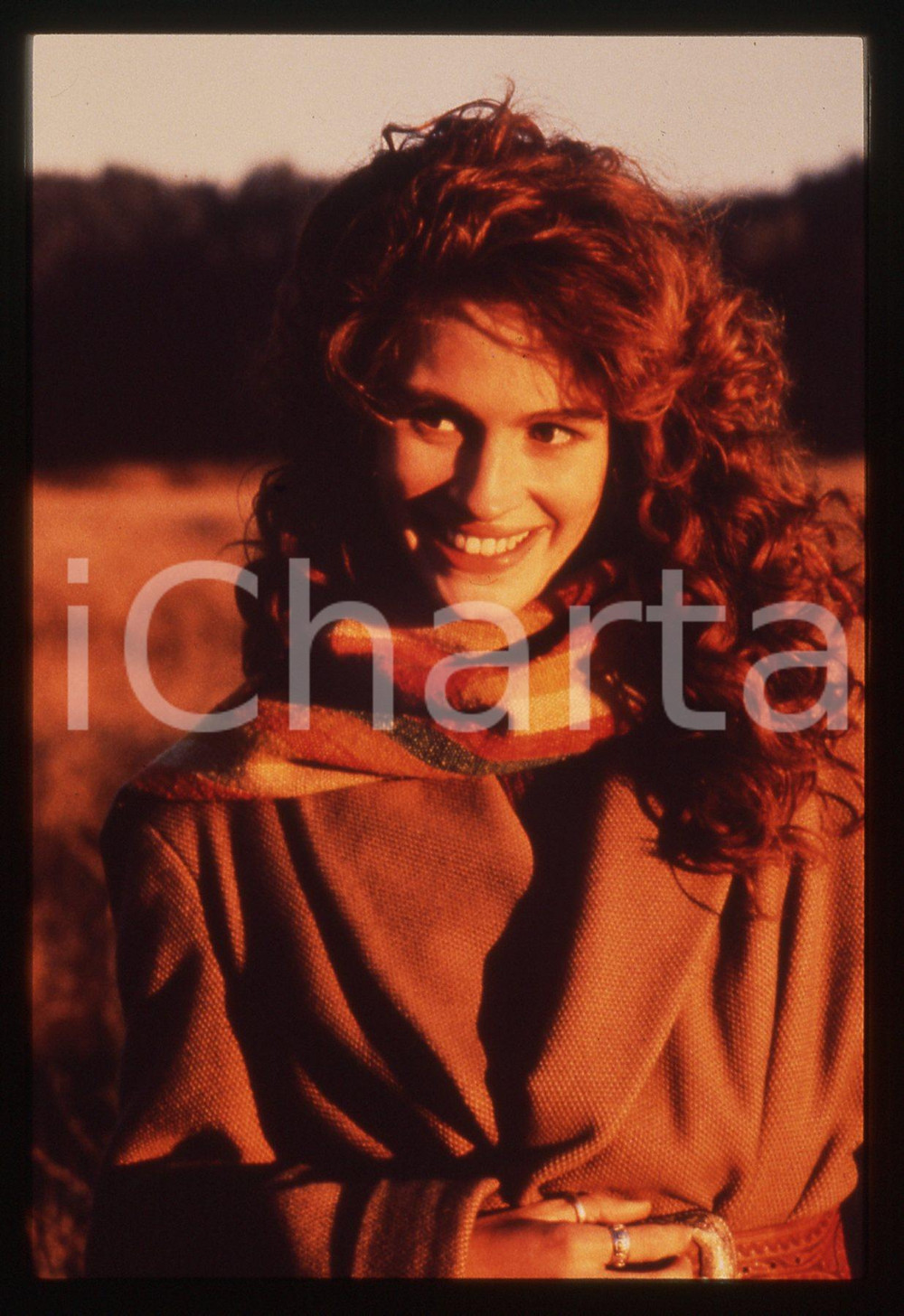 Fotografia d epoca originale 35mm vintage slide 1991 DYING YOUNG Julia ROBERTS in una scena del Film 2 1