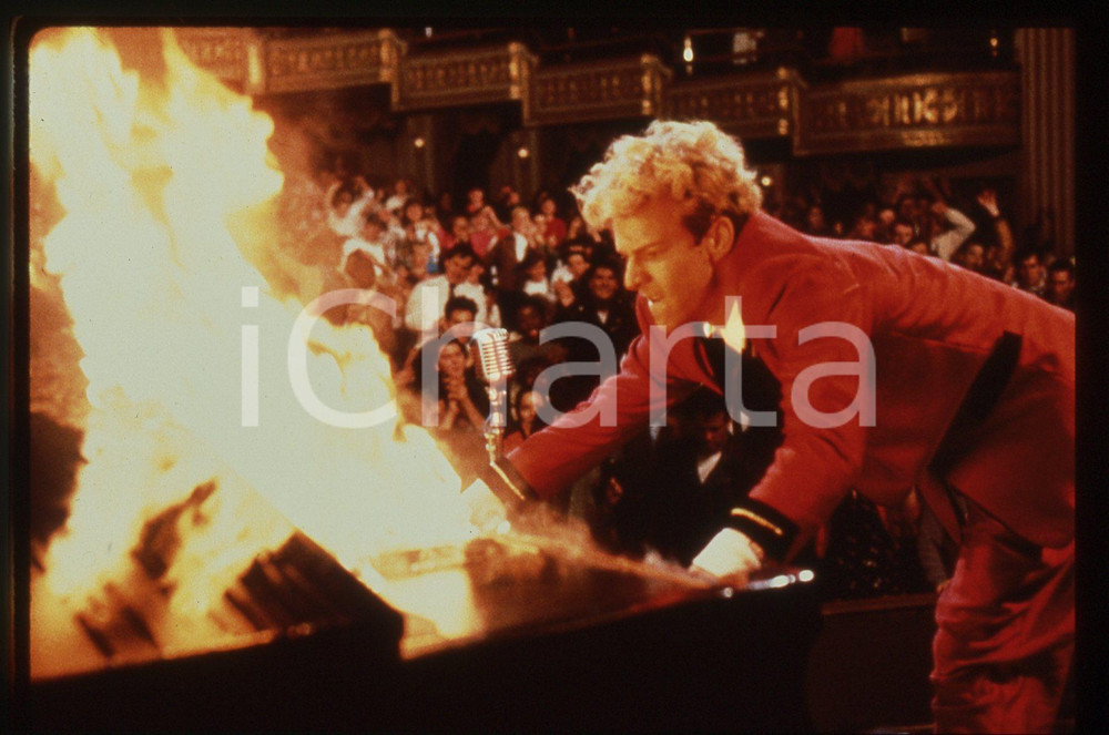 Fotografia d epoca originale 35mm vintage slide 1989 GREAT BALLS OF FIRE! Dennis QUAID Scena del Film 2 1