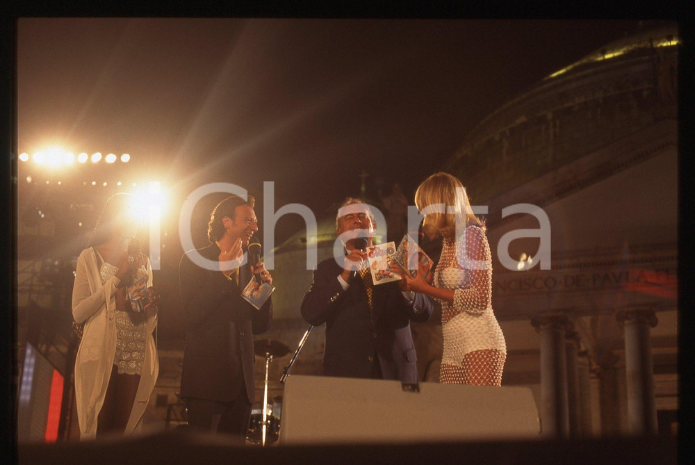 35mm vintage slide* 1996 NAPOLI - FESTIVALBAR Alessia MARCUZZI Vittorio SALVETTI