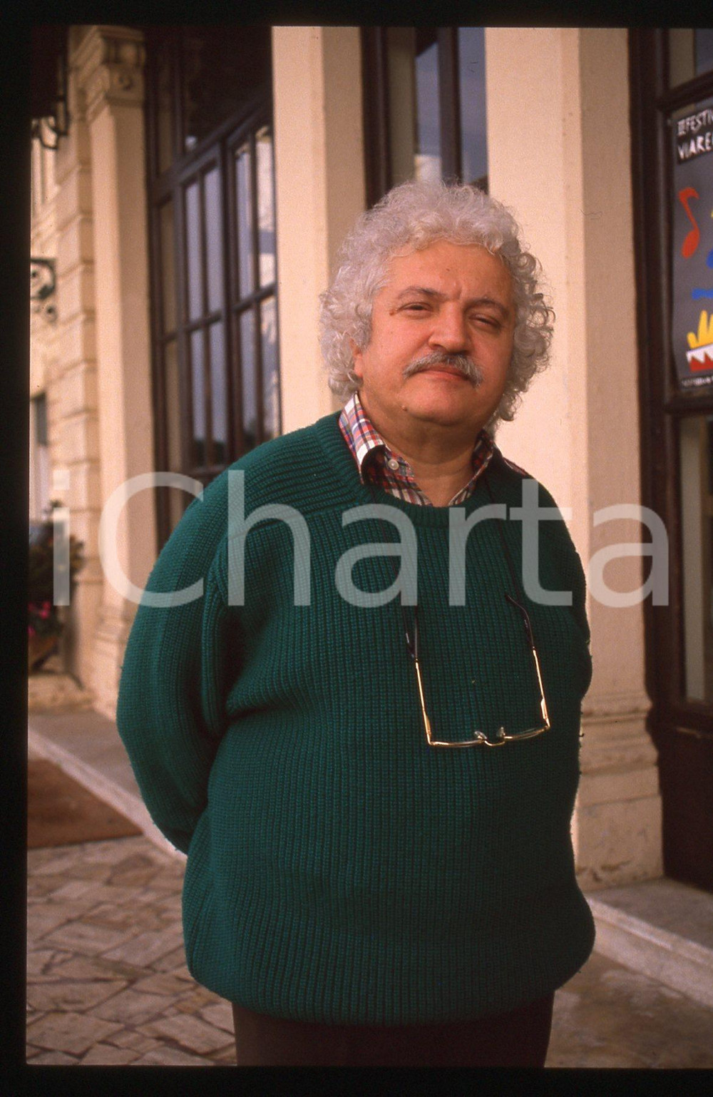 35mm vintage slide* 1990ca VIAREGGIO Bruno LAUZI Ritratto del cantante (3)