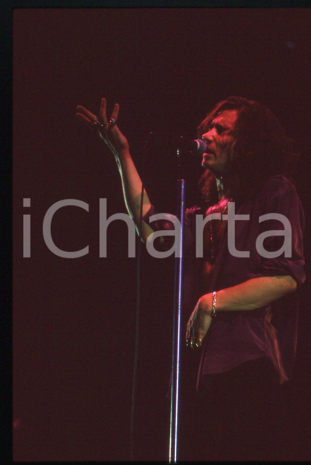 35mm vintage slide* 1990ca MUSICA Enrique BUNBURY degli HEROES DEL SILENCIO (2)