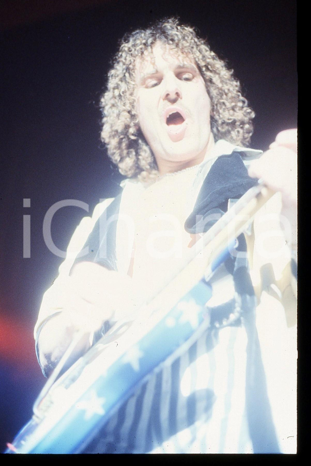 35mm vintage slide* 1982 MILANO Fernando VON ARB dei KROKUS al Rolling Stone 6
