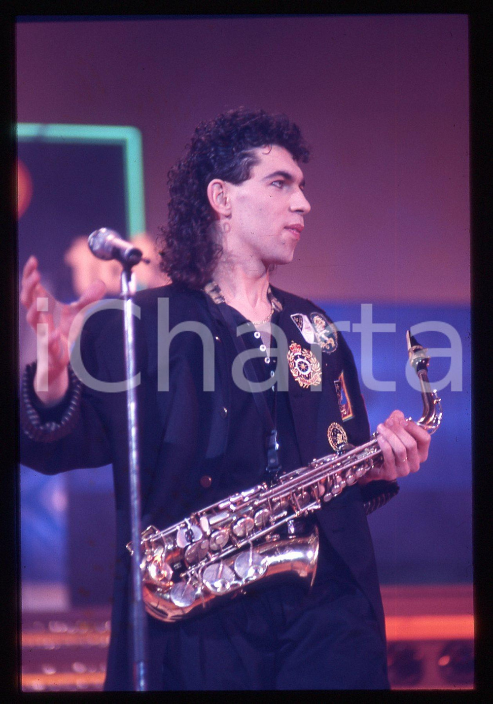 35mm vintage slide* 1986 SANREMO Francesco GUALERZI "HERTZ" al Teatro Ariston 6